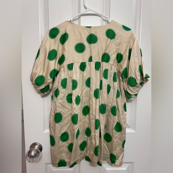 Molo Girls Green Polka Dot Dress Size 7/8 NWT Organic Viscose - Picture 7 of 10